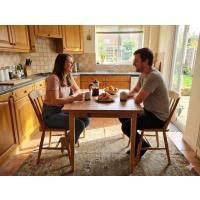 İskandinav Tarzı Modern Çalışma ve Yemek Masası - 90x70 cm Ahşap Ayahlı 1.Sınıf Meşe Desenli Mdf