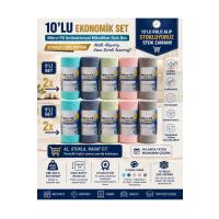 Mikro-FB 10’lu Mikrofiber Rulo Temizlik Bezi Seti – 200 Yaprak, 25x32 cm, 450 g/Rulo, 5 Renk x 2