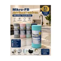 Mikro-FB 5’li Set Mikrofiber Rulo Temizlik Bezi – 100 Yaprak, 25x32 cm, 450 g/Rulo, Yıkanabilir ve Yüksek Emici