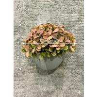 Modern Gri Saksıda Gerçekçi Yapay Dekoratif Bitki – 17 x13 cm – Ev ve Ofis Dekoru