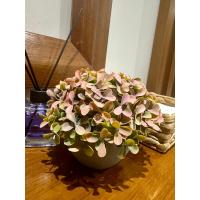 Modern Gri Saksıda Gerçekçi Yapay Dekoratif Bitki – 17 x13 cm – Ev ve Ofis Dekoru