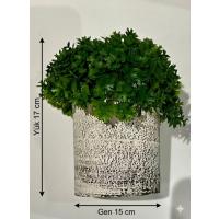 Modern Tasarım: Saksıda Dekoratif Yapay Yeşillik 17 cm