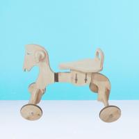 Montessori Çocuk Denge Bisikleti 2-6 Yaş MDF At Başlık