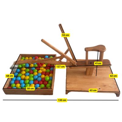 MukoToys Ahşap Ekskavatör, Çocuk Gelişimi İçin Ahşap Kepçe