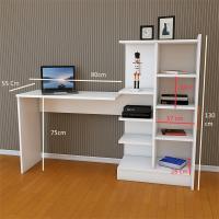 MukoToys MDF Beyaz Kitaplıklı Çalışma Masası