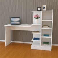 MukoToys MDF Beyaz Kitaplıklı Çalışma Masası