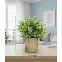 Nordik Stil Saksılı Yeşil Yapay Bitki - Masa Üstü ve Raf İçin Gerçekçi Yeşillik