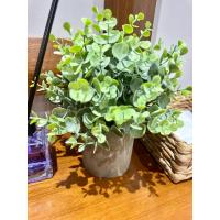 Nordik Stil Saksılı Yeşil Yapay Bitki - Masa Üstü ve Raf İçin Gerçekçi Yeşillik