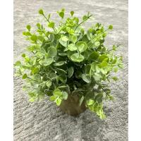 Nordik Stil Saksılı Yeşil Yapay Bitki - Masa Üstü ve Raf İçin Gerçekçi Yeşillik