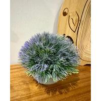 Premium Minimal Beton Görünümlü Saksı – Mor Çiçekli Yapay Bitkili | 1 Adet