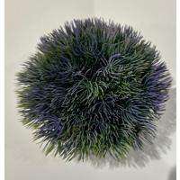 Premium Minimal Beton Görünümlü Saksı – Mor Çiçekli Yapay Bitkili | 1 Adet