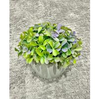 Premium Modern Gri Saksıda Gerçekçi Yapay Dekoratif Bitki – 17 x 13 cm – Ev ve Ofis Dekoru