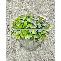 Premium Modern Gri Saksıda Gerçekçi Yapay Dekoratif Bitki – 17 x 13 cm – Ev ve Ofis Dekoru