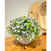 Premium Modern Gri Saksıda Gerçekçi Yapay Dekoratif Bitki – 17 x 13 cm – Ev ve Ofis Dekoru