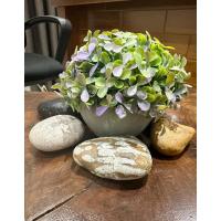 Premium Modern Gri Saksıda Gerçekçi Yapay Dekoratif Bitki – 17 x 13 cm – Ev ve Ofis Dekoru