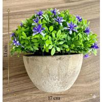 Premium Saksılı Yapay Çiçek Dekoratif Masaüstü Bitkisi 13x16 cm ?