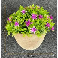 Premium Yapay Çiçek Saksıda Pembe Dekoratif Ev Ofis Bitkisi ?