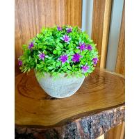 Premium Yapay Çiçek Saksıda Pembe Dekoratif Ev Ofis Bitkisi ?