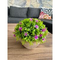 Premium Yapay Çiçek Saksıda Pembe Dekoratif Ev Ofis Bitkisi ?