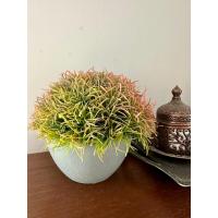 Premium Yapay Saksılı Çim Bitki - Dekoratif Ev Ofis Aksesuarı 13x16 cm ✨