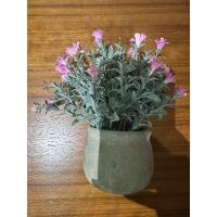 Saksıda Dekoratif Pembe Bahar Çiçeği - 20 cm (Yapay Çiçek 3 Saksı )