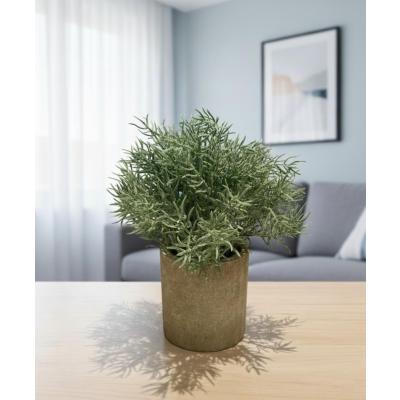 Saksılı Yapay Dağ Kekiği - Doğal Görünümlü Dekoratif Saksı Bitkisi - 18x13 cm