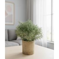 Saksılı Yapay Dağ Kekiği - Doğal Görünümlü Dekoratif Saksı Bitkisi - 18x13 cm