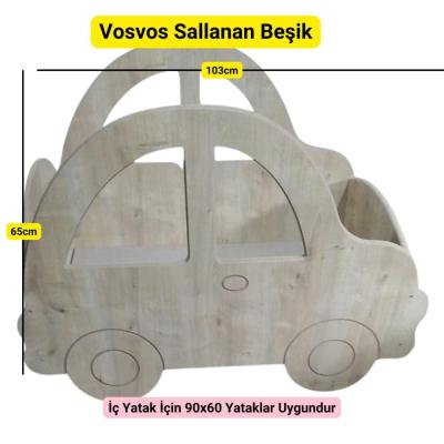 Vosvos Temalı Sallanan Beşik Mdf 103x65cm