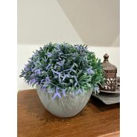 Yapay Grevillea Çiçeği Lila-Yeşil Antrasit Saksılı Premium Ofis Ev Dekorasyonu ?