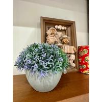 Yapay Grevillea Çiçeği Lila-Yeşil Antrasit Saksılı Premium Ofis Ev Dekorasyonu ?