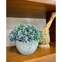 Yapay Grevillea Çiçeği Lila-Yeşil Antrasit Saksılı Premium Ofis Ev Dekorasyonu ?