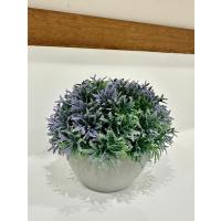 Yapay Grevillea Çiçeği Lila-Yeşil Antrasit Saksılı Premium Ofis Ev Dekorasyonu ?