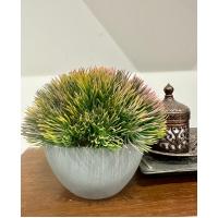 Yapay Scleranthus (Minder Çiçeği) Kızıl Yeşil Antrasit Saksılı Premium Dekor ?