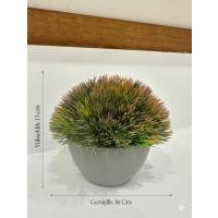 Yapay Scleranthus (Minder Çiçeği) Kızıl Yeşil Antrasit Saksılı Premium Dekor ?