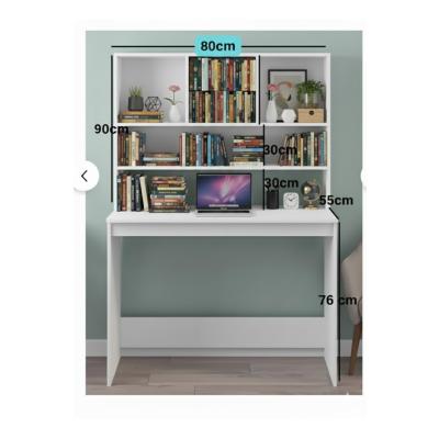 Modern Tasarımlı Raflı MDF Çalışma Masası - 80x174x55 cm