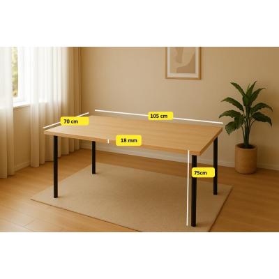 Modern ve Şık Meşe Renkli MDF Çalışma/Yemek Masası